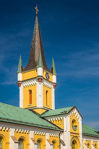 Sweden-Oland Island-Borgholm-town church Art Print